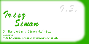 irisz simon business card
